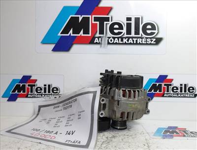 [GYÁRI BONTOTT] BMW - GENERÁTOR - 100/180 A - 14V - 1-ES ; 3-AS ; 5-ÖS; 6-OS; 7-ES / E87 ; E90 ; E91 , E60+LCI ; E61+LCI ; E63+LCI ; E64+LCI ; E65 ; E66 - CIKKSZÁM: 7521178